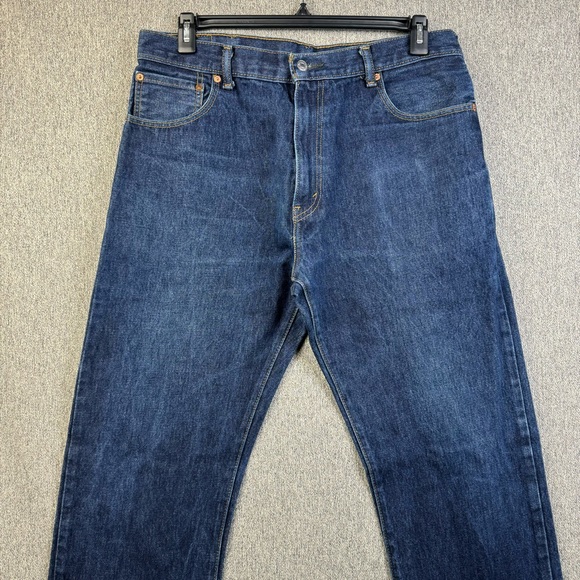 Levi's Strauss Classic 517 Dark Blue Denim Jeans Zipper Fly Men's Size 36 x 36 - Picture 4 of 9